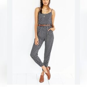 Vintage women's silky boho jumpsuit size S